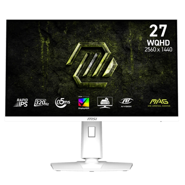 MSI MAG 274QRFW X32 monitori / 27" / 320Hz / WQHD/ IPS / 0.5ms / DisplayHDR 400 , White