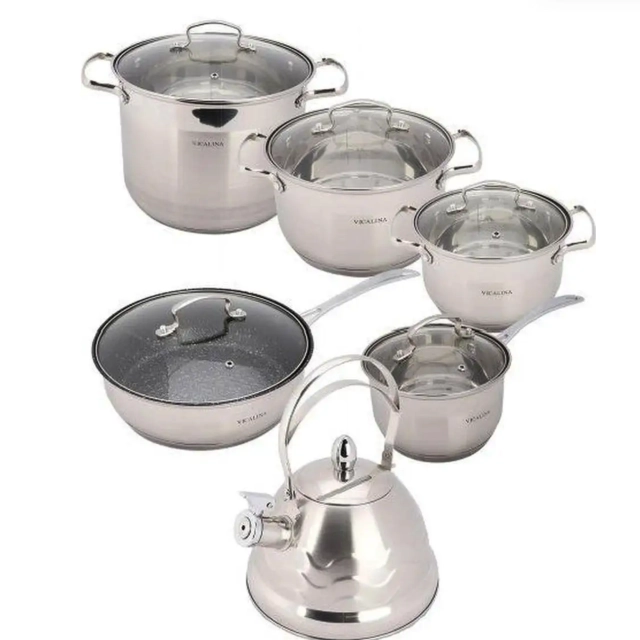 Vicalina 3027 (6 buyumli) oshxona idishlari to&lsquo;plami