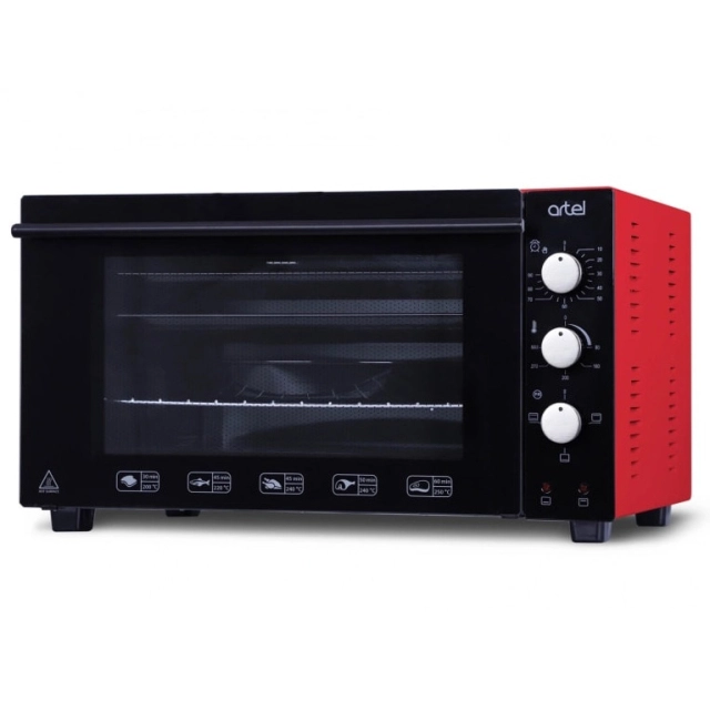 Shivaki 4218 E mini-pechi (chiroqli) qizil-qora