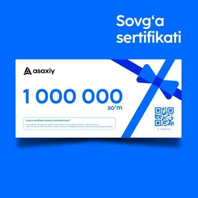 1 000 000 so'mlik sovg'a sertifikati