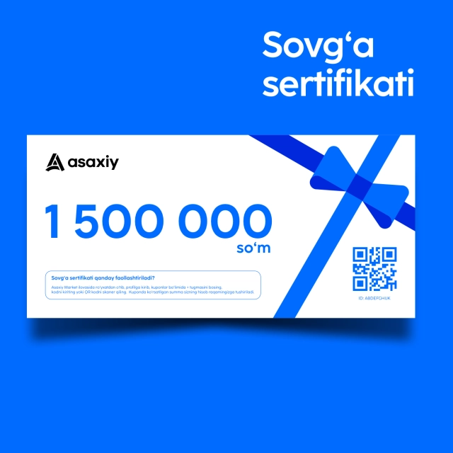 1 500 000 so'mlik sovg'a sertifikati