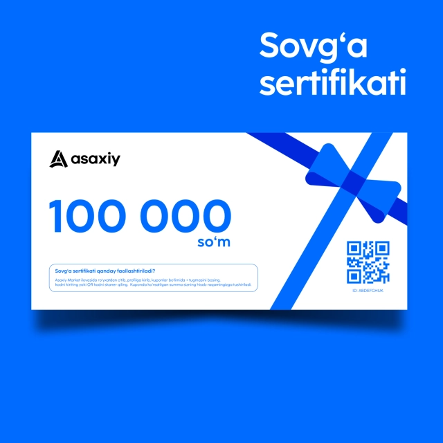 Подарочный сертификат на сумму 100 000 сум