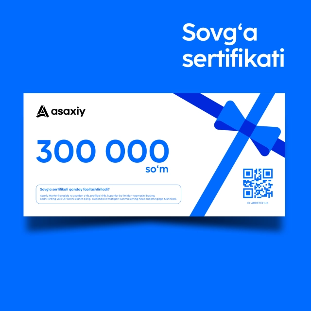 Подарочный сертификат на сумму 300 000 сум