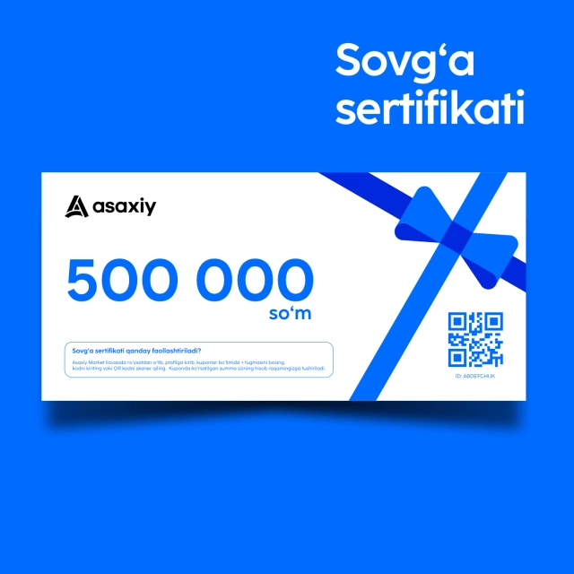 Подарочный сертификат на сумму 500 000 сум