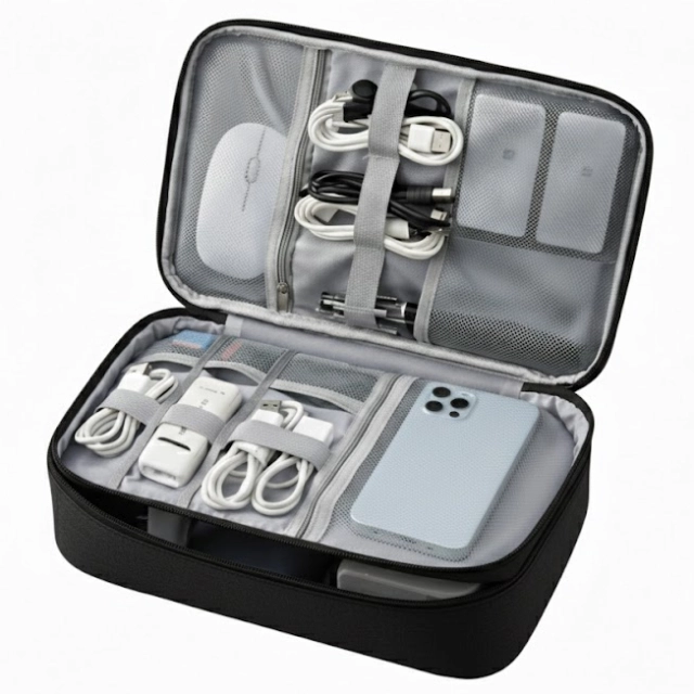 Gadjetlar uchun barchasi birda organayzer sumka, Black