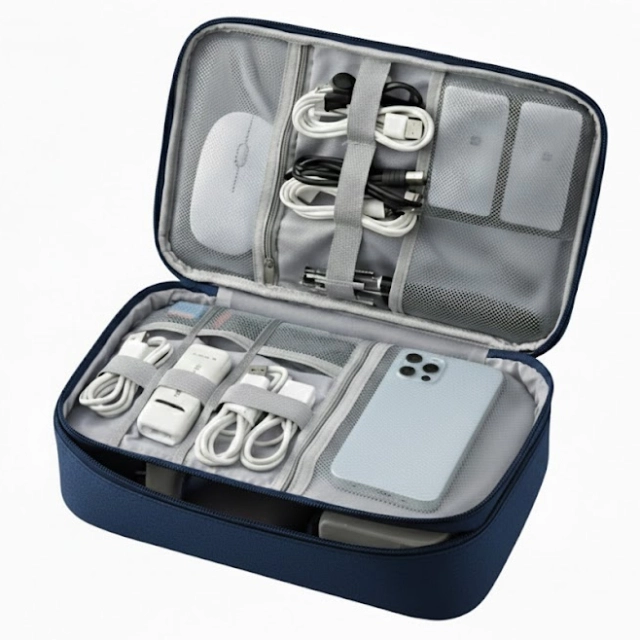 Gadjetlar uchun barchasi birda organayzer sumka, Dark blue