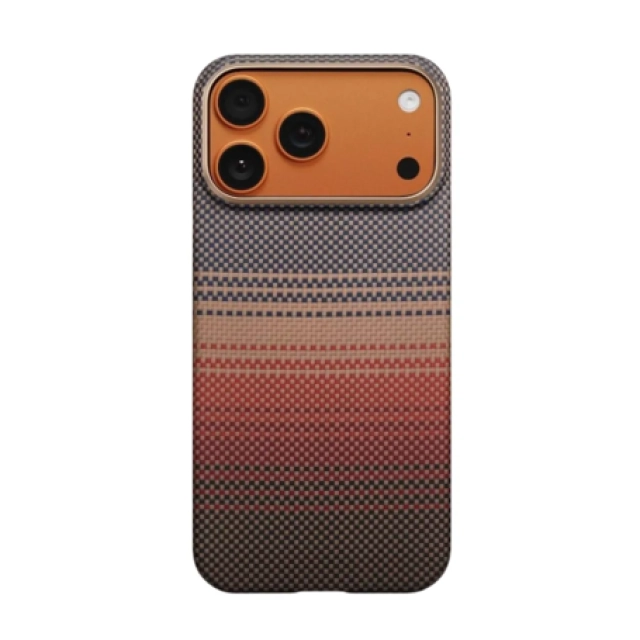 iPhone 17 Pro uchun Pitaka ultra-slim case g&lsquo;ilofi, (Sunset)