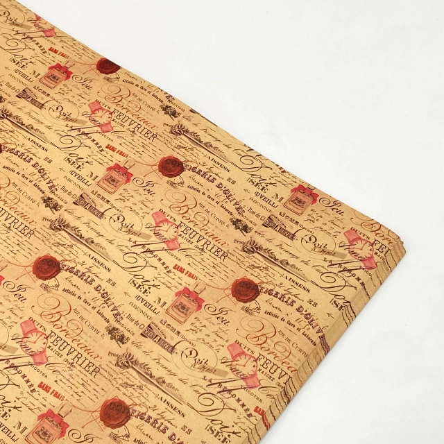 Sovg'abop kraft qog'oz o'rami, pushti gulli (96&times;65 sm)