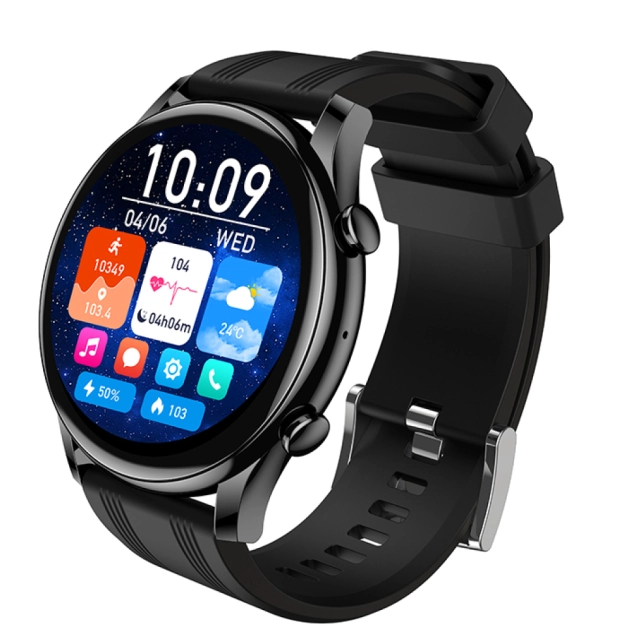 Qoʻngʻiroqlarni qo&lsquo;llab-quvvatlaydigan Hoco Y38 smart soati, Black