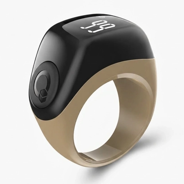 Электронный тасбех Zikr Ring lite на все размеры пальца, Gold