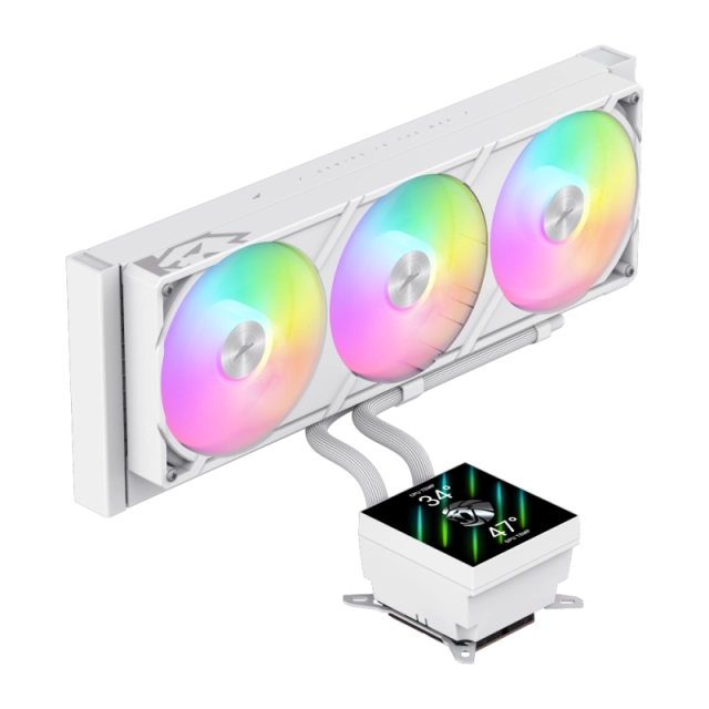 Кулер GLACIER 360 LCD WH