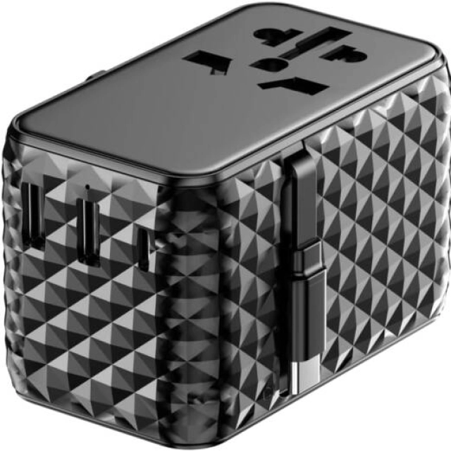 Адаптер Powerology, PD20W + Power Bank 4000 mAh, Black