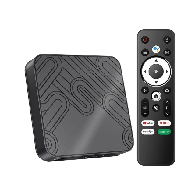 GREEN TV smart pristavkasi 4/32 GB, 8K ULTRA HD, Android 12, Black