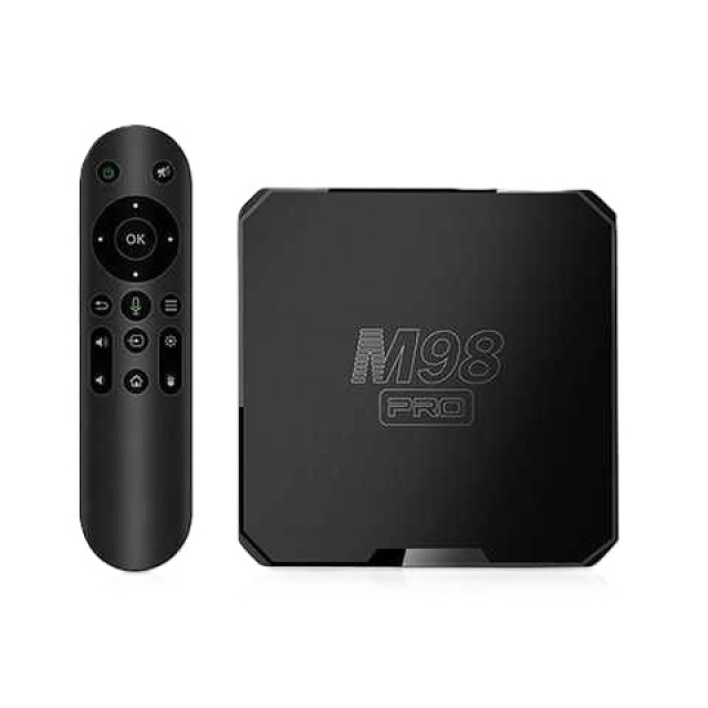 M98 PRO TVBOX smart pristavkasi 2/16 GB, 4K UHD, Android 10, Black