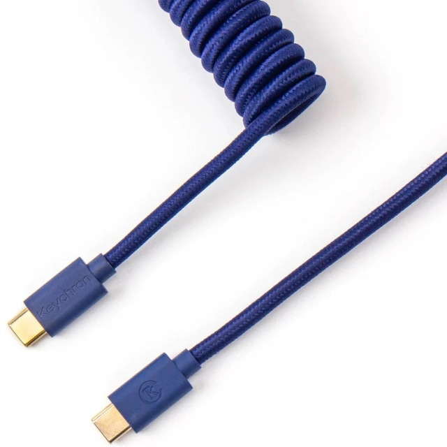 Aviator Cabel Type-A/Type-C Keychron Coiled Cable Blue