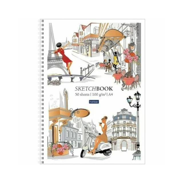 Hatber Sketchbuk, 50 varaq, 210х297 mm 50Тт4Агр_31973