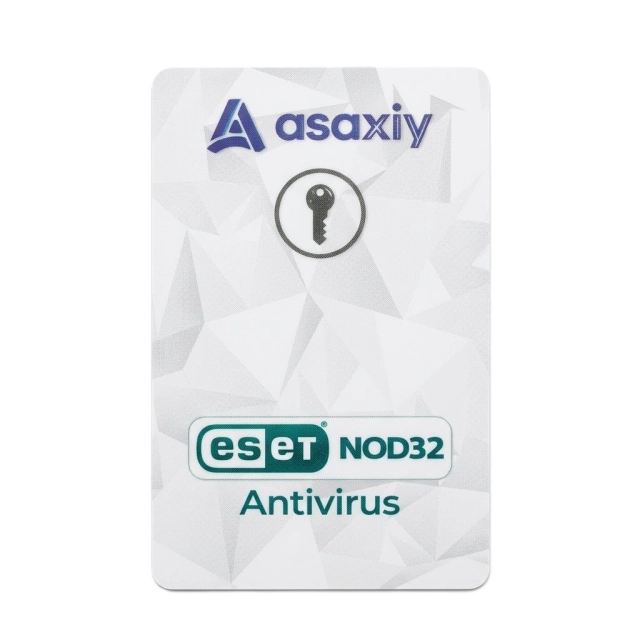 ESET NOD32 Antivirus uchun litsenziyali faollashtirish kaliti (kartochkada)