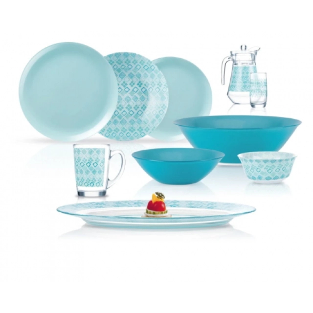 Набор столовой посуды Luminarc Simply Fantasia Turquoise 46 items (N6248)