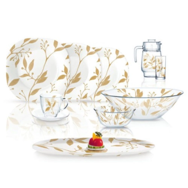Набор столовой посуды Luminarc Carine etude gold 46 предметов (N2781)