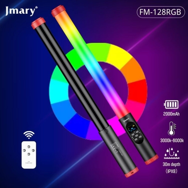 Halqasimon lampochka yoritgichi LED RGB stick Jmary FM-128RGB