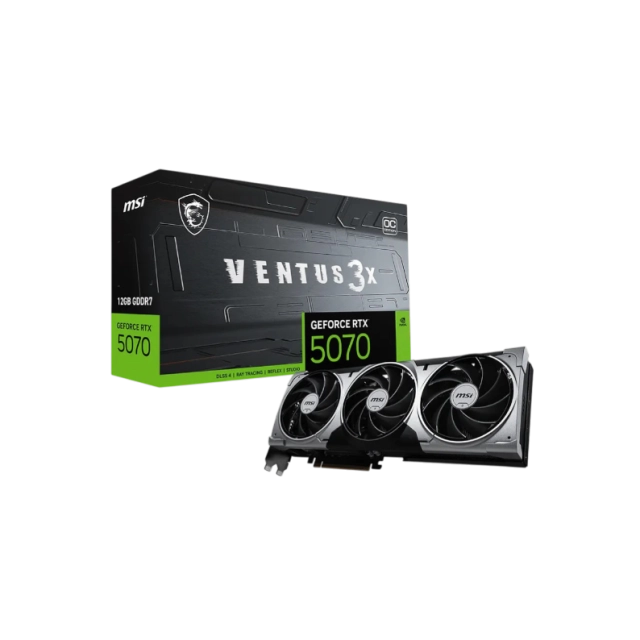 Видеокарта MSI RTX 5070 VENTUS 3X OC 12GB GDDR7 192-bit Triple TORX Fan 5.0 PCIe 5.0 SFF-Ready