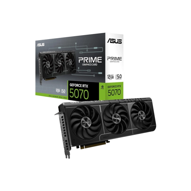 Видеокарта ASUS RTX 5070 PRIME 12GB GDDR7 192-bit Triple Axial-tech Fans SFF-Ready