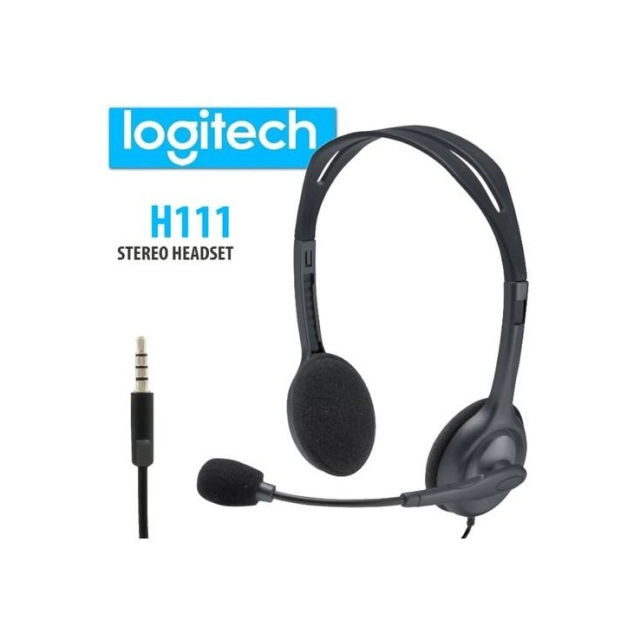 Проводные наушники Logitech H111, Black