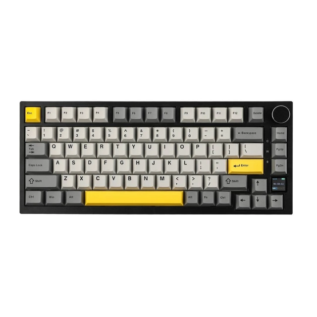 Беспроводная игровая клавиатура 2.4Ghz 4000mah AJAZZ AF82, Black-gray-yellow