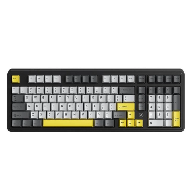 Проводная механическая клавиатура AJAZZ AK980 MAX HE, Black-gray-yellow