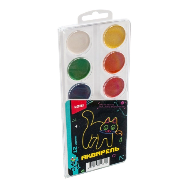 Акварельная краска Киберкотики 12 цветов