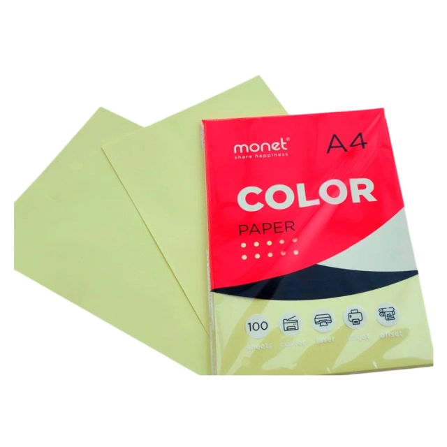 Цветная бумага светло-зелёная A4 2CP004 (100 шт)