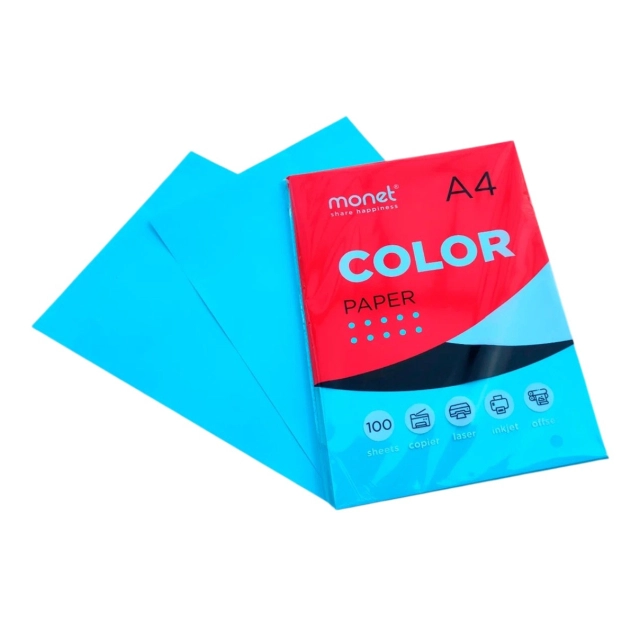 Цветная бумага светло-голубой A4 2CP005 (100 шт)