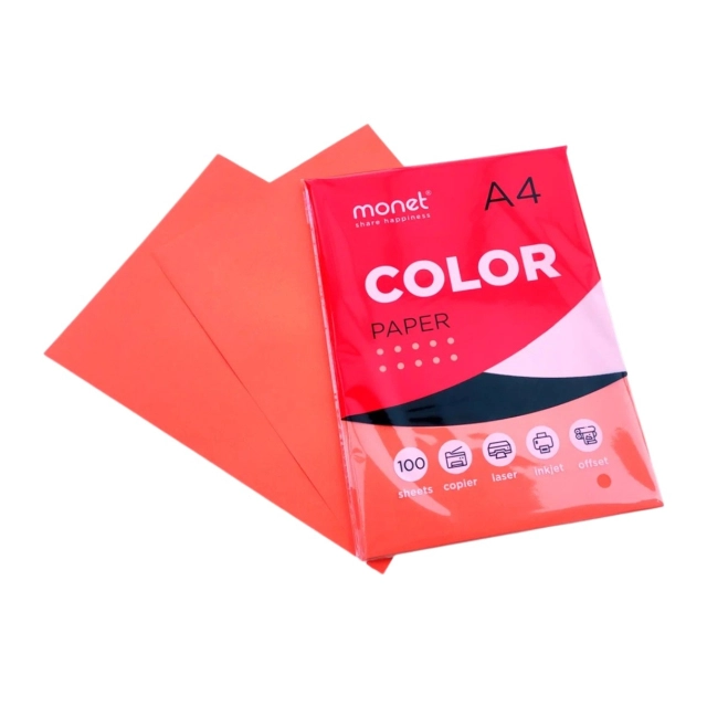 Цветная бумага оранжевый A4 2CP009 (100 шт)