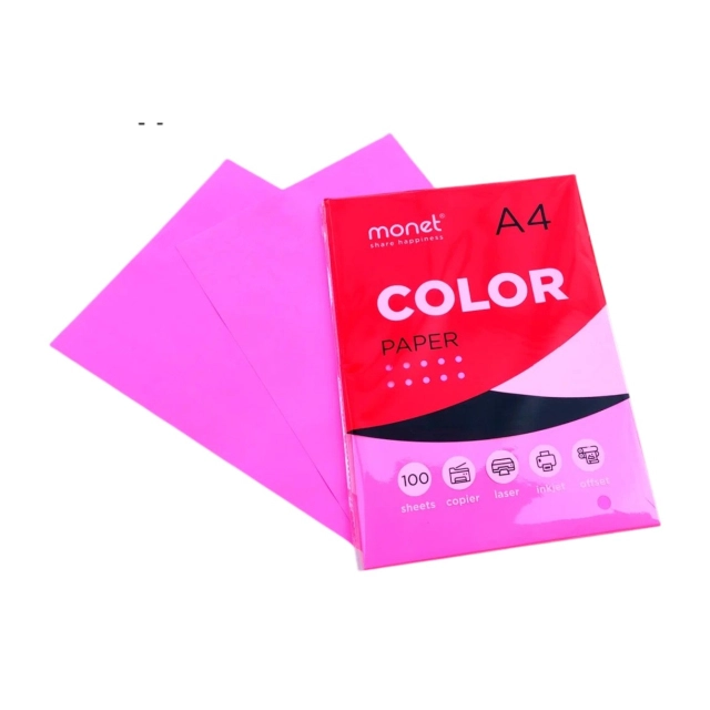 Цветная бумага ультра-розовый A4 2CP013 (100 шт)