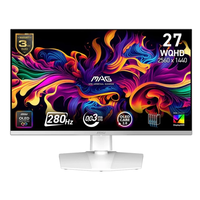 Монитор MSI MAG 272QPW QD-OLED X28 / 27&Prime; / 280Hz / WQHD / QD-OLED / 0.03 ms / HDR450 , Black