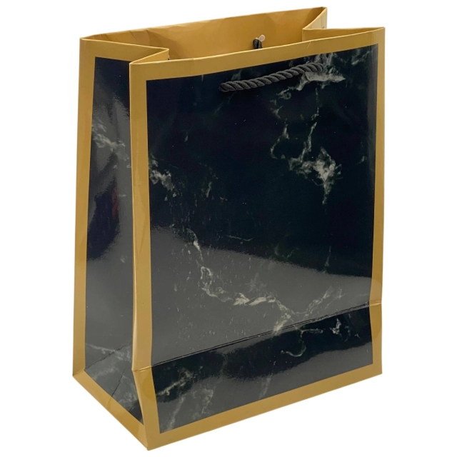 Подарочный пакет, (18x10x23 см) шт, чёрный