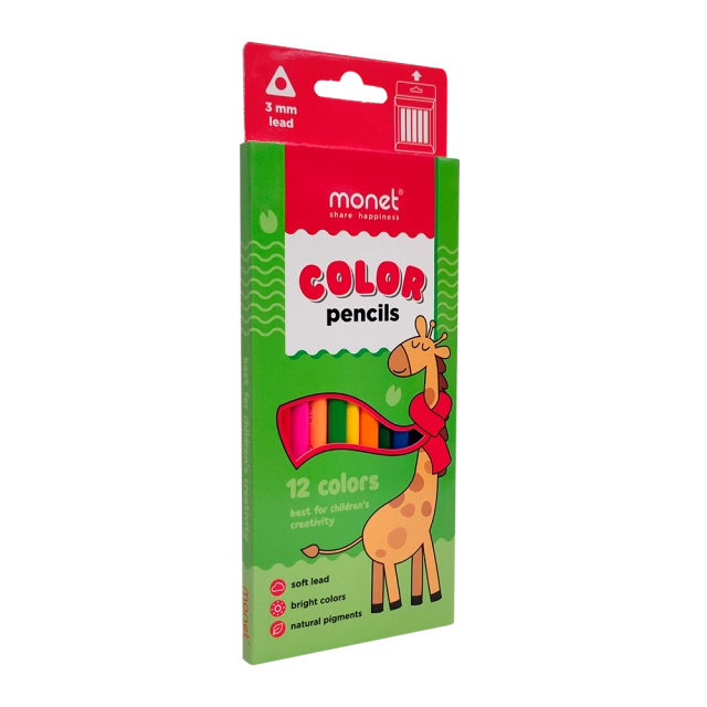Rangli qalamlar  Monet "Funny Giraffe" 12 ta rang 2PN001