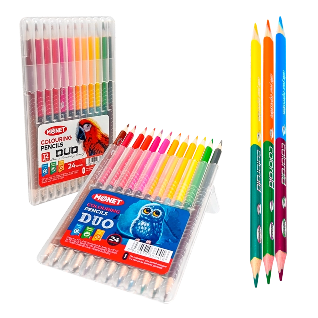 Цветные карандаши Monet Duo Plastic 24 цветов MCL010