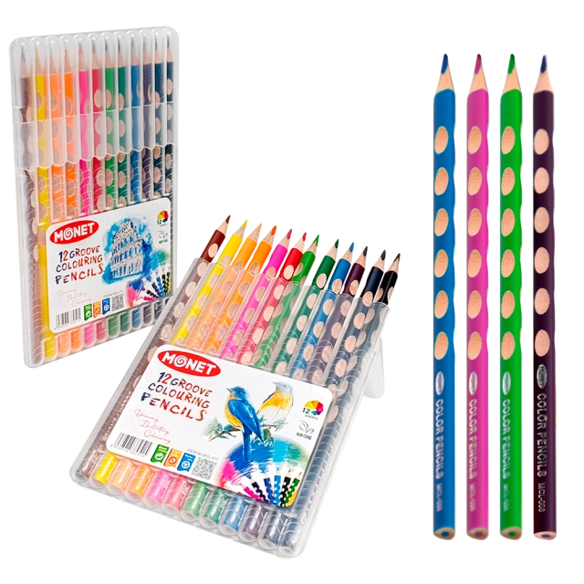 Цветные карандаши Monet Plastic 12 цветов MCL011