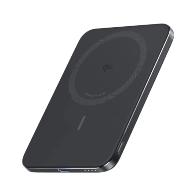Внешний аккумулятор Anker Nano Power Bank (5000 мАч, MagGo, Slim) , Black