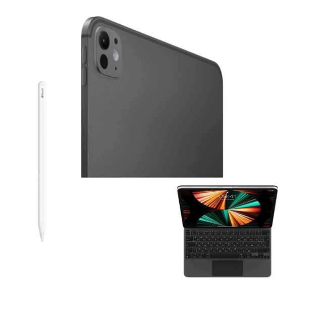 Apple iPad Pro 11 M4 (2024) 2TB Cellular 5G Silver Plansheti + Klaviatura  + Pencil stilusi (To'plam)