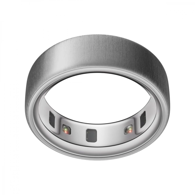 Smart uzuk Oura Ring 4 Ceramic, 8 razmer, Brushed Silver