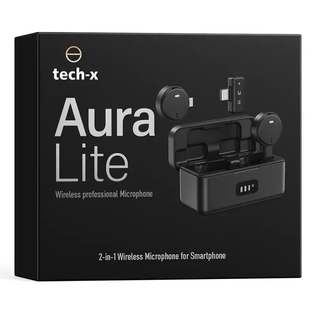 Tech-X Aura Lite simsiz mikrofoni, 2 kanalli