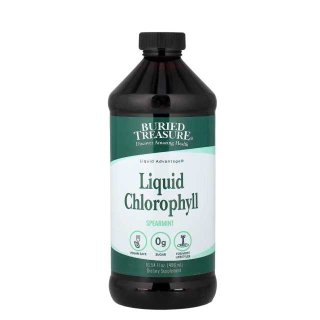 Buried Treasure Suvli Xlorofill, yalpiz, 496 ml (16,23 suyuq untsiya) (50019)