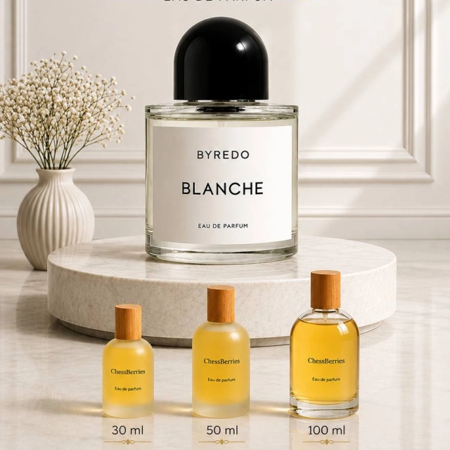 Erkaklar va ayollar uchun parfyumeriya suvi ChessBerries Byredo Blanche 100 ml
