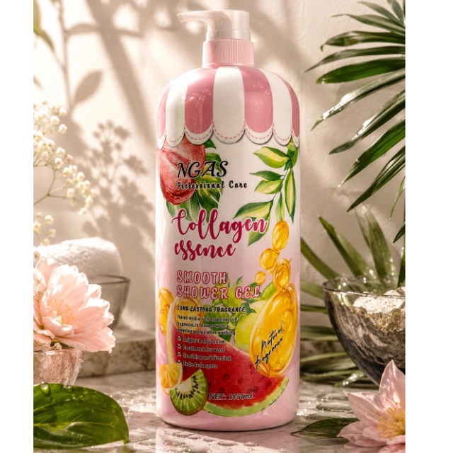 Гель для душа с коллагеновой эссенцией NGAS Collagen Essence Smooth, 1050 мл