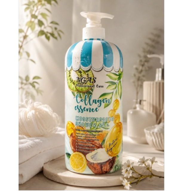 Гель для душа NGAS Collagen Essence с коллагеновой эссенцией, 1050 мл