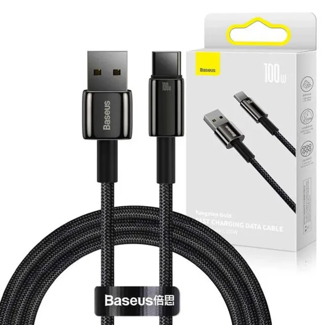 Baseus Tungsten Gold USB&ndash;Type-C 100Vt kabeli, 1 m