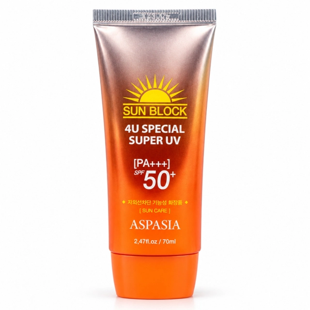 ASPASIA Sun Block 4U Special Super UV SPF50+ PA+++ quyosh kremi, 70 ml