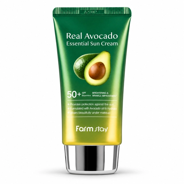 FarmStay Real Avocado Essential Sun Cream SPF50+ PA++++ quyosh kremi, 70 g